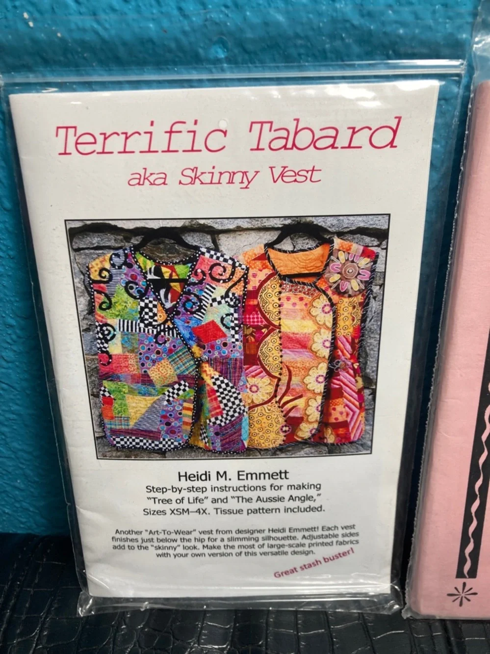 2 Vest Patterns: “Terrific Tabard aka Skinny Vest” and “Color Me Cats Cats Vest”
